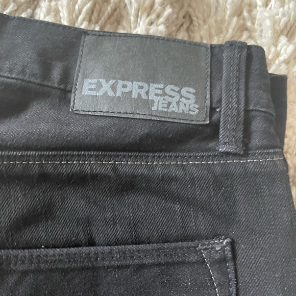 Express Men's Jeans 34 x 32 Rocco Slim Fit Skinny Leg Black Denim - Picture 3 of 7